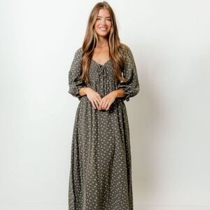 Worth Collective Cecilia Forest Foliage Dress